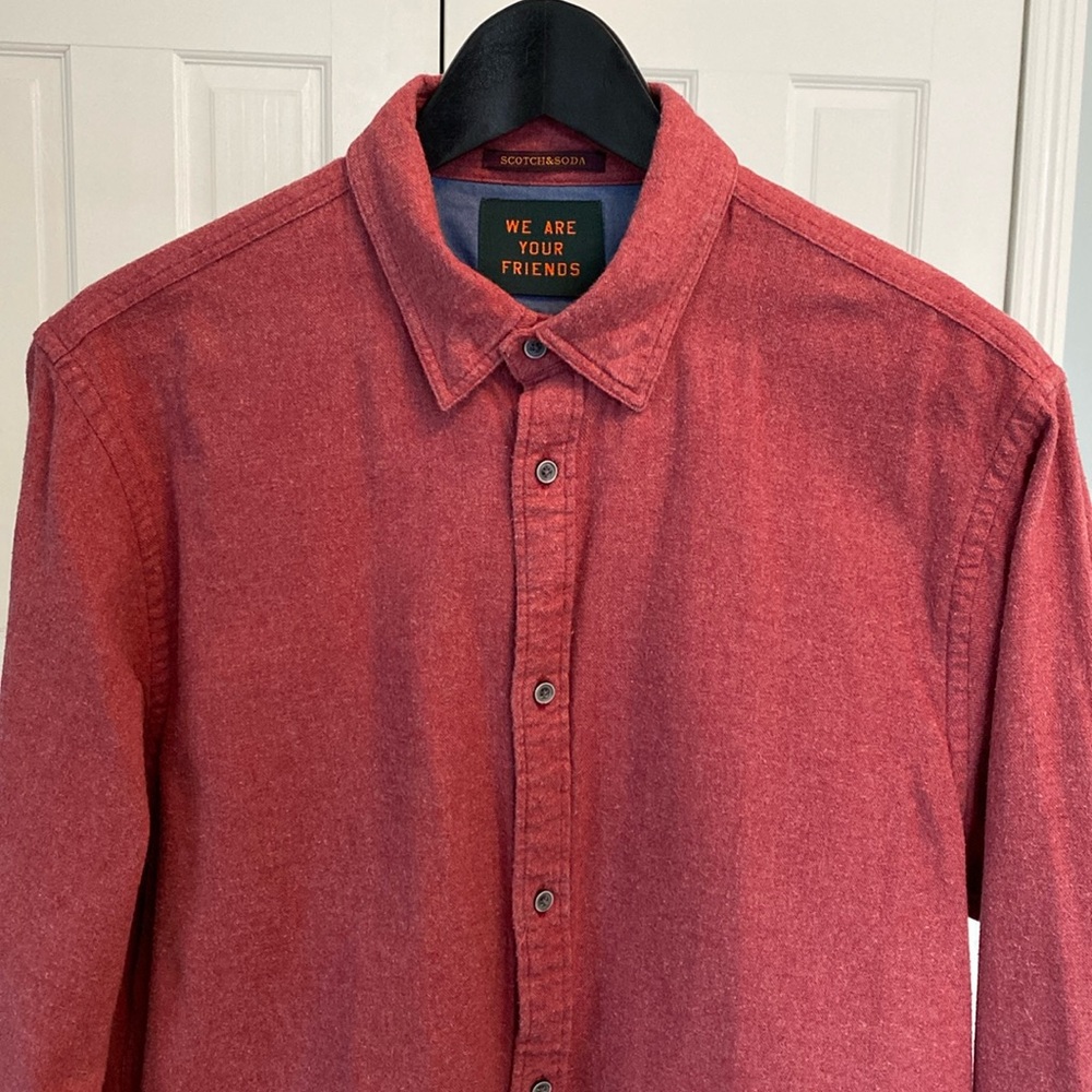 Scotch & Soda / Flannel Buttondown / Red / Large